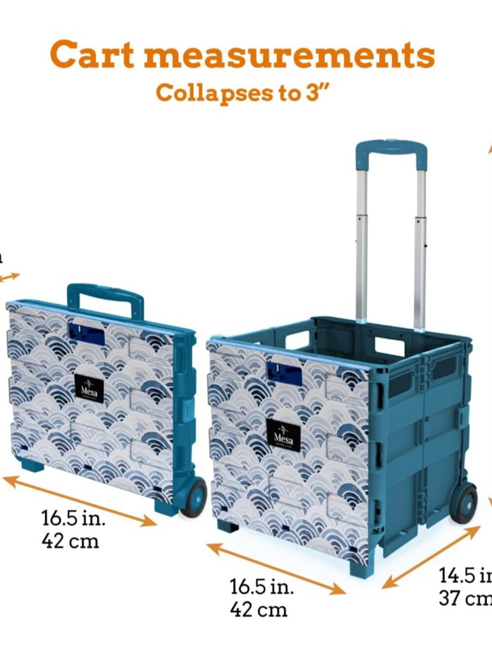 Ultra-Slim Rolling Collapsible Storage Pack-N-Roll Utility-carts, with Telescopi - Picture 2 of 9